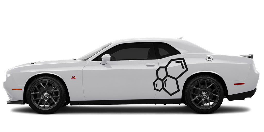 Dodge Challenger Honeycomb Side Accents Decals