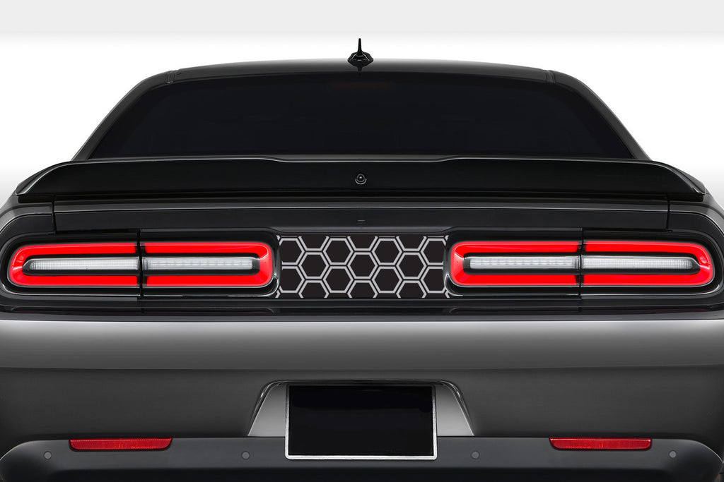 Dodge Challenger Modern Outlined Honeycomb Blackout Taillight Divider Decal