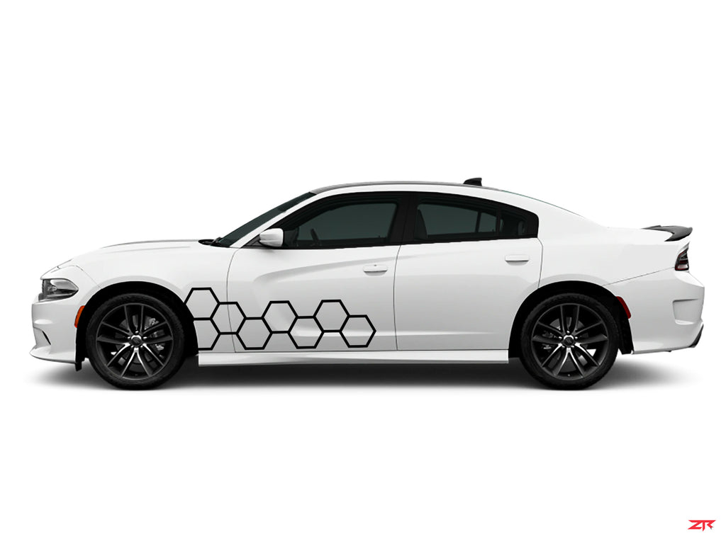 Dodge Charger Honeycomb Sides Vinyl Decal Graphics