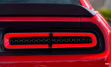 Dodge Challenger Tail Light Solid Honeycomb Decal Overlay
