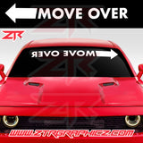Custom Move Over Challenger Windshield Banner Decal
