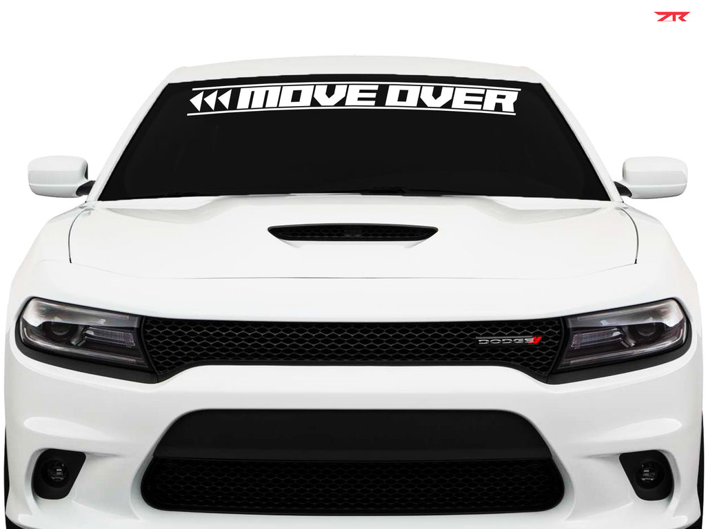 Dodge Charger Mover Over Striped Windshield Vinyl Decal