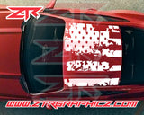2015-2020 Mustang Distressed American USA Roof Flag Decal
