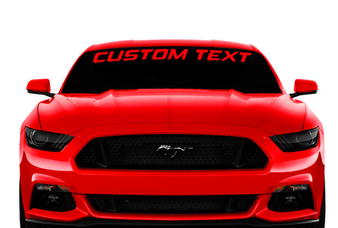 Ford Mustang Custom Dripping Text Windshield Decal GT 5.0 GT500 GT350 Supersnake