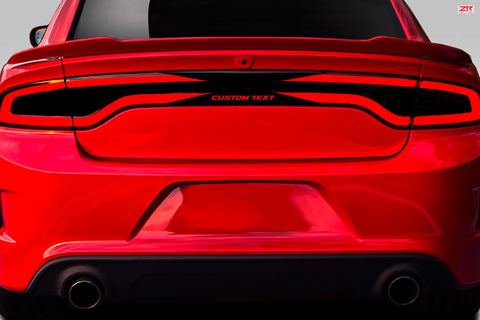 2015-2023  Dodge Charger Custom Text Modern Spikes Racetrack Taillight Vinyl Decal