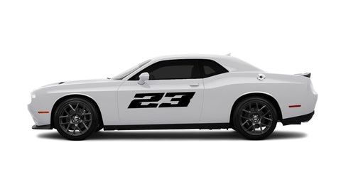 Custom Dodge Challenger Side Racing Number Decals
