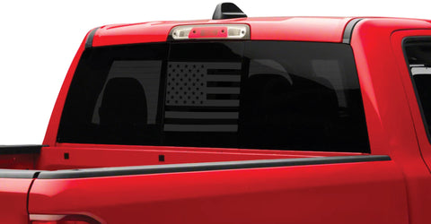 Dodge Ram Rear Small Back Window American USA Flag Vinyl Decal