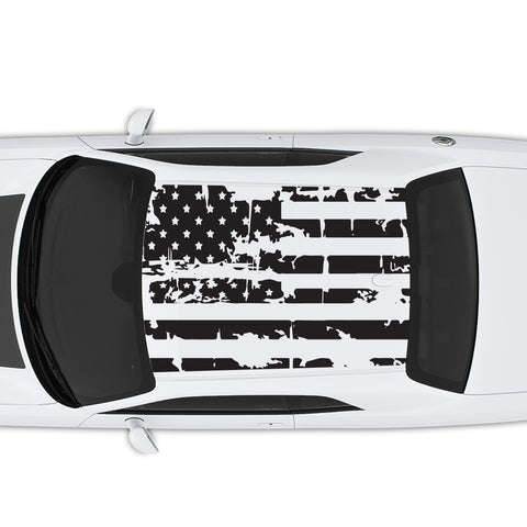 2008-2023 Dodge Challenger American USA Flag Roof Decal
