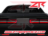 2015-2023 Dodge Challenger  Solid Honeycomb Blackout Taillight Divider Decal