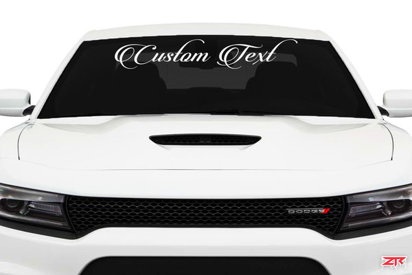 Dodge Charger Script Custom Text Windshield Vinyl Decal – ztr graphicz