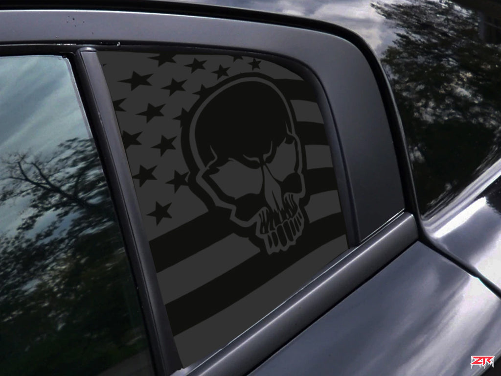 Dodge Charger Skull Solid American Flag Window Decals