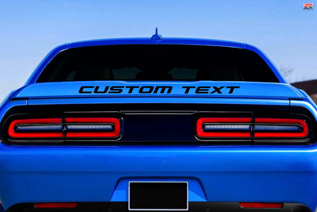 Dodge Challenger Custom Text Spoiler Vinyl Decal