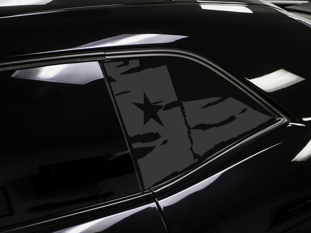 Dodge Challenger Texas Distressed Flag Window Decal