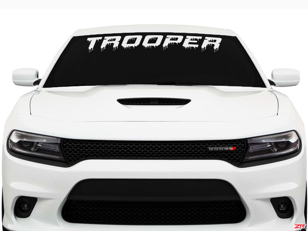 Custom Dodge Charger Dripping Trooper Windshield Vinyl Decal