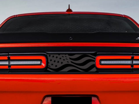 2015-2023 Dodge Challenger USA Waving Flag Taillight Divider Decal